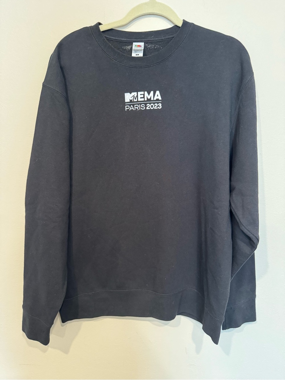 MTV EMA Paris 2023 Cancelled Event Sweatshirt Large Rare Europe Music Awards